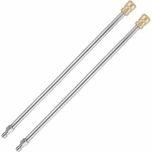 2 Pack Pressure Washer Extension Wands, Gutter Cleaning Tools, Replacement Telescopic Lance, Window Cleaning Nozzles