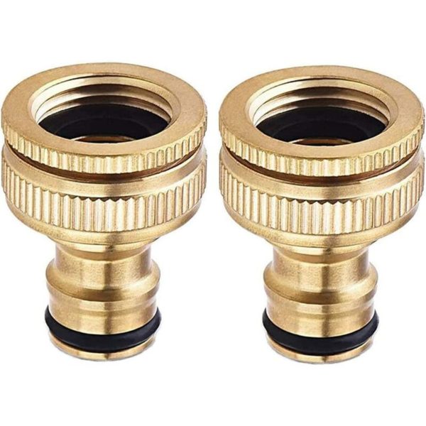2 Pack Pure Copper Garden Hose Connector, Water Hose Connector