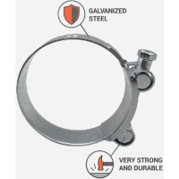 2 Pack Reinforced Clamps for 80-85mm Galvanized Steel Pipe