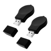 2 Pack, S-sung G-laxy Watch 4/3 Ac-tive 2 Charger USB Wireless Car Charger Keychain for S-sung G-laxy Watch3 Active & Active2 (Black)