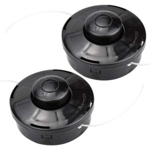 2 Pack Universal Brush Cutter Head Nylon Trimmer Replacement Spool Brush Cutter Cutting Head M10 x 1.25 for Petrol Brush Cutter