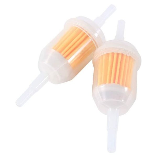 2 Pack Universal Gas Fuel Filter 1/4 x 5/16 Clear Replacement Inline Diesel Petrol Filter Tubes for Motorcycle atv Generator Lawn Mower