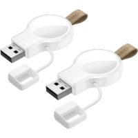 2 Pack,A-P Watch Wireless Charger,Portable Watch Charger,Magnetic Wireless Charging(White)