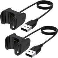2 Pack,USB Charging Cable Cord Clip Dock Accessories Adapter(Black,1M)