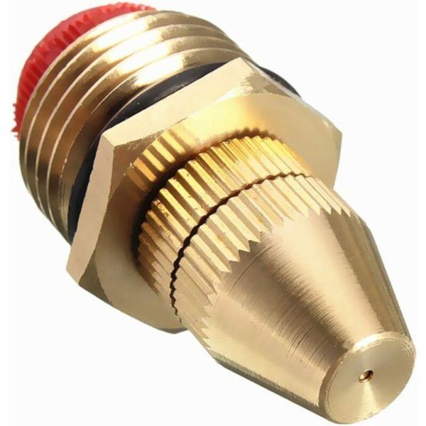 2 Pcs 1/2' (DN15) Brass Misting Nozzle, Adjustable Sprinkler Sprinklers Garden Hose Fitting Water Connector for Gardening and Agriculture