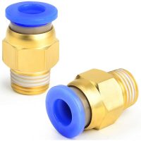 2 Pcs 6mm Tube OD x 1/8 BSP Male Straight Push To Connect Fittings (PC6-01)