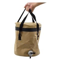 2 Pcs Outdoor Folding Bucket - 10L Outdoor Sink Bucket with Faucet Portable Multifunctional Bucket for Camping, Picnic, Fishing, Traveling