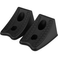 2 Pcs Slip Stops Car Anti-Slip Blocks Rubber Car Tire Slip Stop Block Alignment Block rv Wheel Chock Rubber Wheel Chock for Car Trailer Truck Bus +