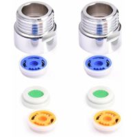 2 Piece Flow Regulator Water Flow Limiter Set Shower Permanent Copper Shell Shower Flow Regulator for Shower for Hotel, Bathroom, Toilet, Hotel