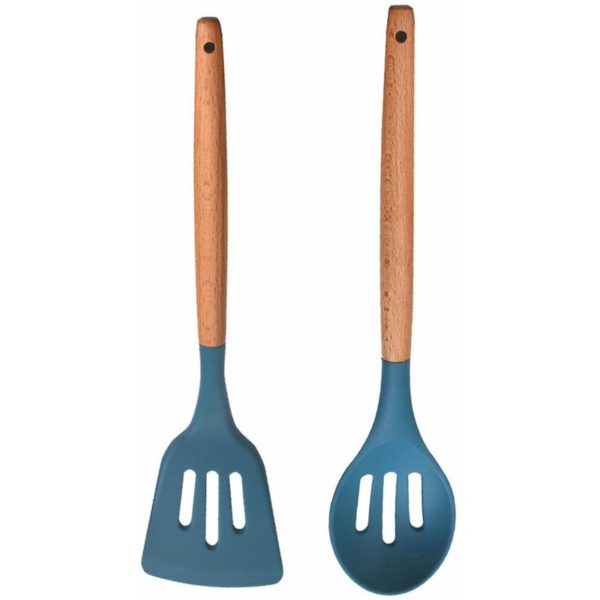 2-Piece Kitchen Utensil Set Silicone Kitchen Gadget Set Non-Stick Cooking Utensils Cooking Utensils Shovel + Colander