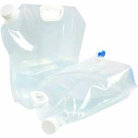 2 Piece Water Bag Pouch 10L Food Jerry Can Collapsible Water Canister Water Bag with Tap for Sports Camping Hiking Picnic Travel bbq bpa Free