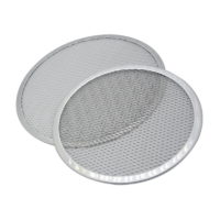 2 Pieces Aluminum Round Pizza Mesh Pizza Tray, Multi Specification Grill Pizza Mesh Baking Tools (8inch + 10inch)