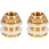 2 Pieces Dn20 3/4 Brass Water Tank Water Hose Fitting Adapter Faucet Rain Bucket Socket Brass Tank