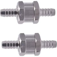 2 Pieces Fuel Check Valve, Oil Return Check Valve, Aluminum Check Valve, Suitable for Carburetor and Fuel System(8mm)