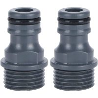 2 Pieces G1/2 Male Thread Quick Connector Nipple Garden Hose Faucet Nipple Adapter Irrigation Tool