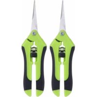 2 Pieces Green Spring Labor Saving Pruner Fruit Picking Shears Garden Tools Suitable for Horticultural Gardens
