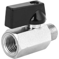 2 Pieces Mini Brass Ball Valve, G1/4 Mini Abrasive Blow Brass Pneumatic Ball Valve Air Compressors Valves accessories
