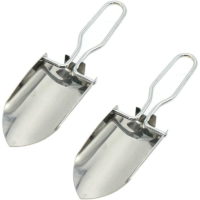 2 Pieces Mini Garden Shovel, Folding Garden Shovel, Camping Folding Shovel, Stainless Steel Garden Shovel, with Carry Bag, for Camping, Outdoor,
