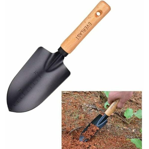 2 Pieces Small Black Beech Ladder Digging Soil Loosening Shovel Vegetable Gardening Tools Suitable for Horticultural Gardens