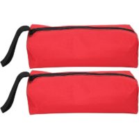 2 Pieces Small Tool Bag Portable Tool Storage Bag Multi-Function Canvas Tool Bag Zipper Tool Bag Multi-Purpose Storage Tool Bag Zipper Bag (Red)