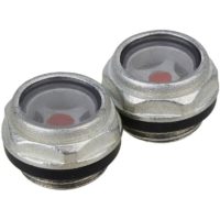 2 Pieces Tone Air Compressor Metal Oil Sight Glass Dia G1/2 Inch Threaded