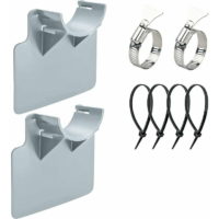 2 Pool Hose Holders, for 30 mm to 38 mm hoses, compatible with Intex and Bestway pools (Grey)