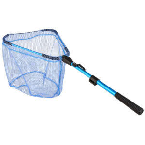 2 Section Collapsible Fishing Net Telescoping Folding Fish Landing Net for Fly Fishing Catch and Release,model:Blue