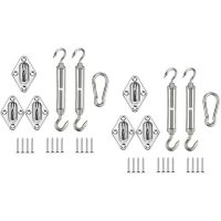 2 Set Shade Sail Fixing Kit, Stainless Steel Sun Shade Sail Triangle Fixing Kit, Sun Shade Sail Fixing Accessories (M5 Triangle Set)