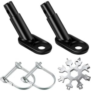 2 Sets Bike Trailer Coupler Steel Connector Bike Trailer Hitch Adapter Trailer Hitch Mount Coupler with Snowflake Multi-Tool 18 in 1