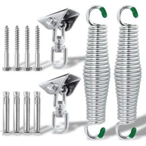 2 Sets Porch Swing Hanging Spring Kit, Stainless Steel Heavy Duty Hanger Spring Thsinde