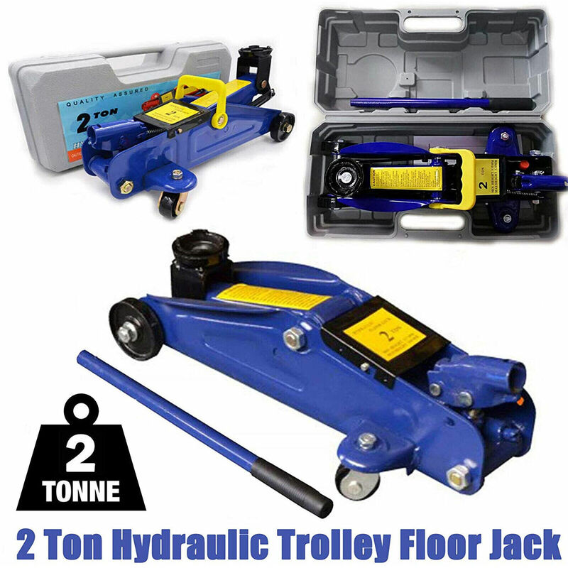 2 Tonne 2000kg 85mm Low Profile Hydraulic Trolley Floor Jack Garage Lifting Suitable for Car Small Van Trailer Quads etc Jack