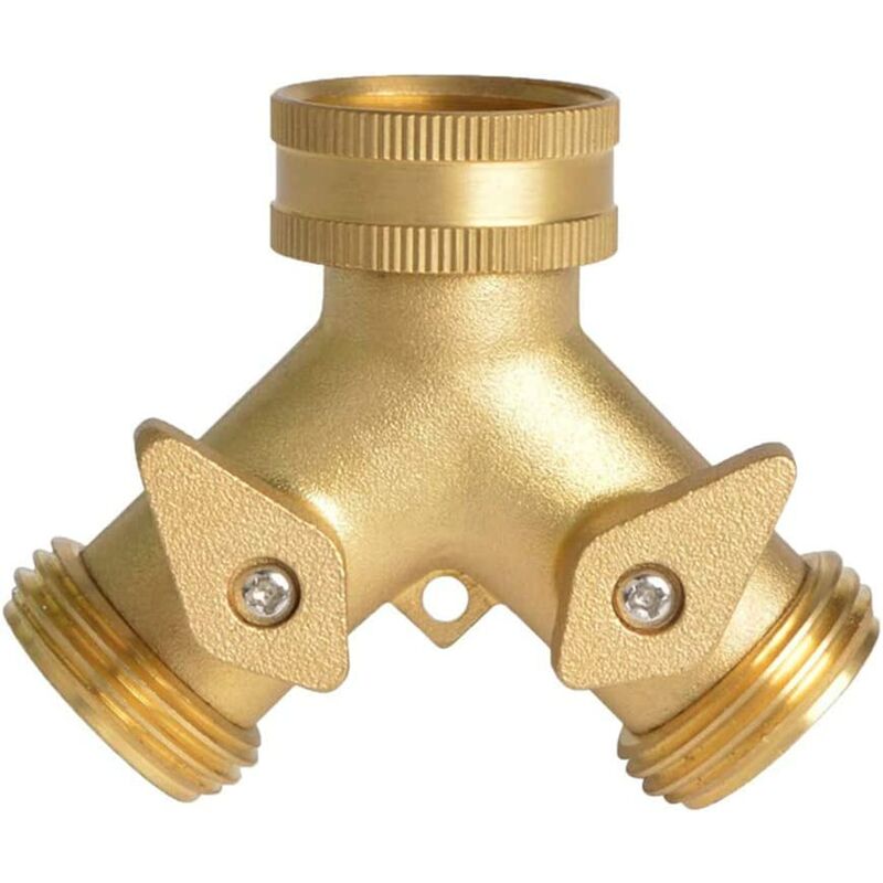 2 Way Brass Faucet Garden Diverter, Garden Hose Diverter - Garden Irrigation Irrigation Parts & Accessories