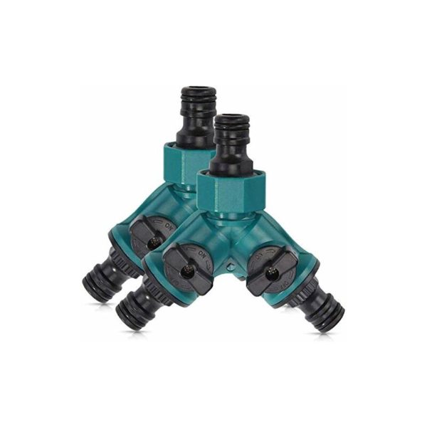 2 Way Garden Hose Quick Connector Splitter