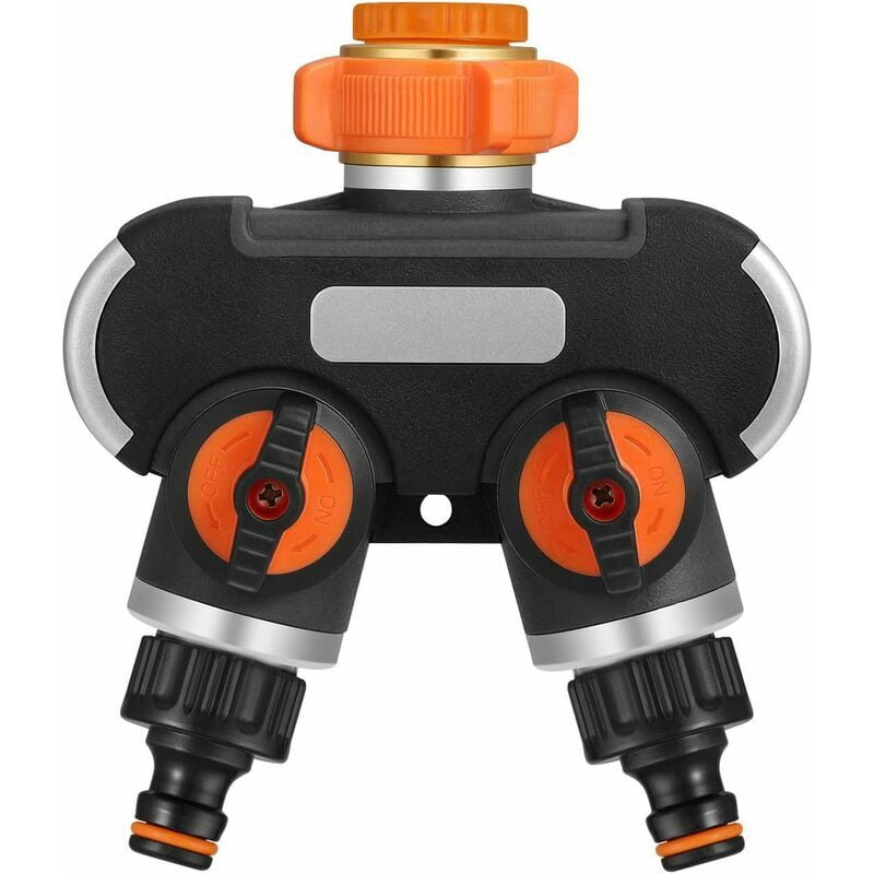 2-Way Watering Distributor, Garden Hose Splitter, Garden Hose Connector, Adjustable Water Flow, Ideal for Outdoor Faucet,