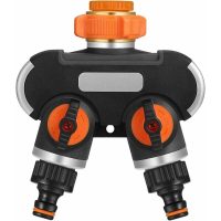 2-Way Watering Distributor, Garden Hose Splitter, Garden Hose Connector, Adjustable Water Flow, Ideal for Outdoor Faucet,