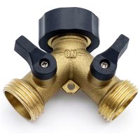 2-Way Y-Distributor for 3/4 Supply Hose, Double Washing Machine Faucet for Tub Adapter Garden Tap, 3/4 Inch for Connecting 2 Appliances