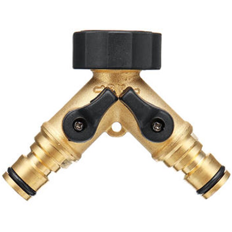 2 Way y Shape Hose Splitter Pipe Adapter Irrigation Connector Garden ...