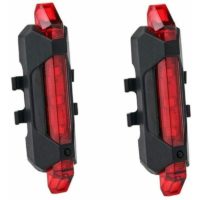 2 bike taillights, super bright, rechargeable USB bike taillights, red, high intensity LED accessories can be mounted on any bike or helmet