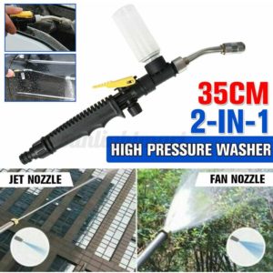 2 in 1 High Pressure Cleaner Lance Pistol Gun Pistol Gun Nozzle with Foam Bottle - Langray