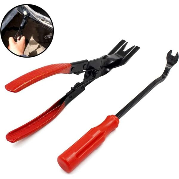 2 pcs Trim Removal Tool Set, Auto Trim Removal Tool, Door Panel Removal Tools Removal Installation and Remover Strong Nylon Pry Tool Kit