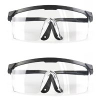 2 pieces of telescopic leg safety glasses, anti sand polishing and dust-proof goggles, anti spray and dust-proof goggles