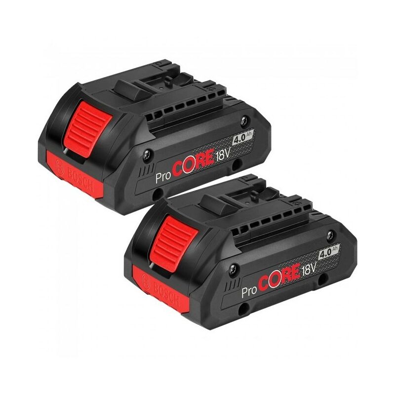 2 x Bosch 1600A016GB ProCORE GBA 18v 4.0Ah Lithium Ion Battery Cordless