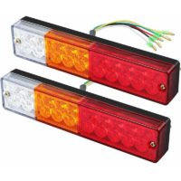 2 x LED Tail Lights Reversing Lights Brake Turn Signal Lighting Rear Headlight 40 LEDs 12V 24V for Trailer Truck Caravan UV Boat Motorhome