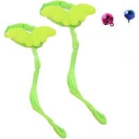 2 x Safe Bell Adjustable Angle Wing Leash Harness for Small Size Ferret Rabbits (m: Chest: 30-50cm/11.81-19.68, Green)