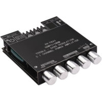 2.1 Channel Subwoofer Power Amplifier Module DIY Kit 50Wx2+100W Treble Bass Volume Control DC 12-24V BT Audio Amplifier Board Stereo Speaker Digital