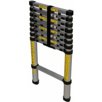 2.6m Telescopic Lightweight Ladder 9 Rung Step / Loft Ladders Compact Storage
