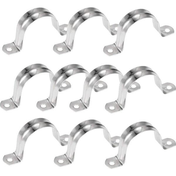 20 2-hole U-shaped pipe clamps 304 stainless steel rigid pipe clamps (25mm)