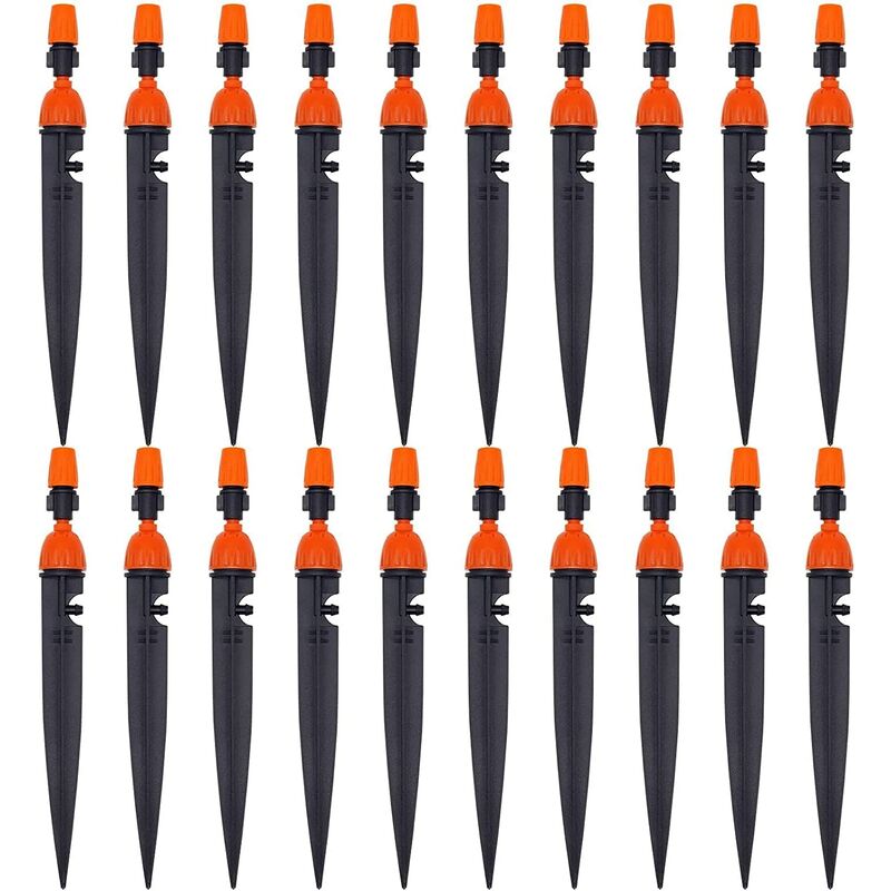 20 Adjustable Drip Irrigation Nozzle Garden Plant Irrigation Nozzle 360 Degree Dripper Atomizer Cooling/Irrigation Equipment