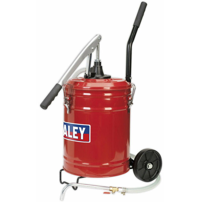 20 Litre Mobile Gear Oil Dispensing Unit - 1.9m Delivery Hose - Lever Pump