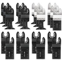 20 Pack Professional Oscillating Saw Blades for Wood/Metal, Quick Release Universal Multi-Tool for Fein Multimaster, Ryobi, Milwaukee, Bosch, Dremel,